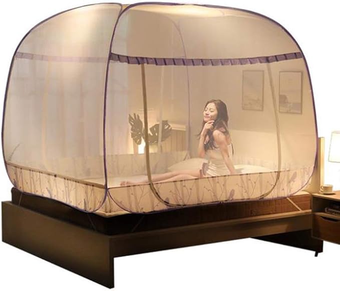 Uteruik Moskitonetz Bett - Faltbarer Betthimmel Mit Mittelring Aufhängung