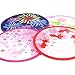 MXY Foldable Fan Japanese Style Summer Handheld Round Folding Fan Beautiful Pattern Festival Decor Wedding Birthdays Home Decoration (Blue Fireworks)