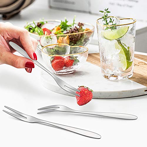 image for LIANYU 20-piece Appetizer Dessert Forks, Stainless Steel Mini Salad Fr
