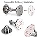 WHLIHUSU Magnetic Door Stops, Magnetic Door Stopper, NO Need to Drill, Premium Stainless Steel Door Catch Holder Tools with 3M Double Tapes for Home or Office, Silver