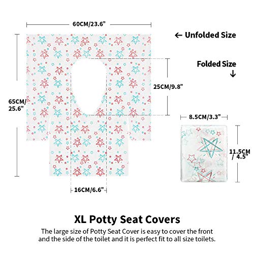ORVINNER Toilet Seat Covers Disposable - Travel Portable, Waterproof - Prefect for Adult, Pregnant and Toddler Potty Training in Public Restrooms - Extra Large 20 Pack, Individually Wrapped
