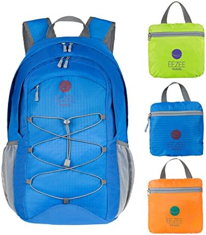 EEZEE GLACIER 28L Durable Packable Handy Lightweight Travel Backpack Daypack (Blue)