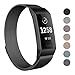SWEES Metal Bands Compatible Fitbit Charge 3 and Charge 3 SE, Milanese Stainless Steel Magnetic Small (5.5