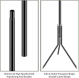 1ABOVE Metal Coat Rack with 12 Hooks, Freestanding, 67 Inch Black view 6