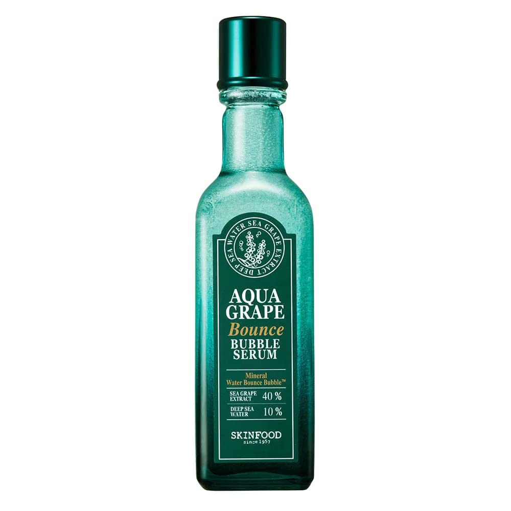 SKINFOOD Aqua Grape Bounce Bubble Serum 120ml (4.06 oz) - Aqua Grape Extract & Deep Sea Water Moisturizing Facial Serum, Skin Elasticity & Density - Pore Serum for Face - Face Refining Serum