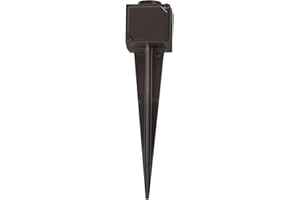 Hinkley Metal Ground Spike with Junction Box - 9” Ground Stakes Replacement for Outdoor Landscape Lighting, Bronze Finish, Aluminum Landscape Light Stake for 12V Fixtures, 0013-JBBZ