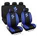 Ocean Blue Dolphins Seat Covers and Floor Mats for Car, SUV - Auto Accessories Interior Kit Gift Set