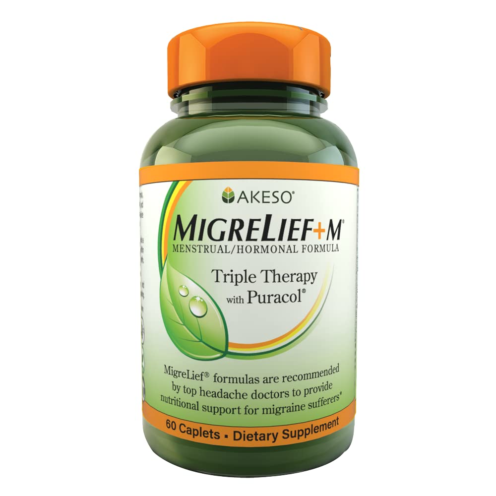 MigreLief M – Advanced Nutritional Support Supplement for Women’s Neurological Health and Head Comfort – 60 Caplets (1-Month Supply)