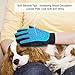 Aivituvin Pet Grooming Glove Dog Brush Compatible Dog & Cat,Horse with Short & Long Hair-Deshedding Gloves-Rubber Massage Tips Hair Remover Mitt with Five Finger Design-Double Side Use
