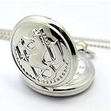 V-Vitoria Silver Retro Fullmetal Alchemist Edward Elric's Pocket Watch