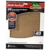 ALI INDUSTRIES Gator Finishing 4439 40 Grit Aluminum Oxide Sanding Sheets (3 Pack), 9" x 11"