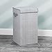 InterDesign Aldo Folding Laundry Clothes Hamper with Handles and Lid - Gray