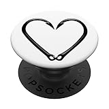 Fishing Fish Hook Heart PopSockets