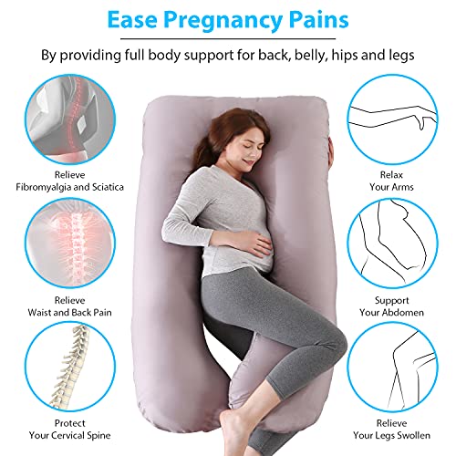 BATTOP Pregnancy Pillows Full Body Maternity Pillow for Sleeping with