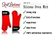 Silicone Oven Mitt - Set of 2 - Strong Non-slip Grip with Extra Long Built-in Cotton Interior Lining for Extra Protection of Lower Arm - Double Left- Or Right-handed Use - Professional Elbow-length Mittens Best Used As Baking, Grilling, BBQ, Kitchen or Oven Gloves - Satisfaction Guaranteed!