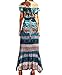 Women's Off The Shoulder Crop Top and Maxi Skirt Set 2 Pieces Floral Print Boho Dress