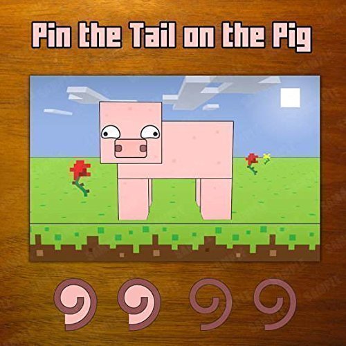 SGG Party Supplies for Your Favorite Pixel Video Games (Pin The Tail on The Pig Game)