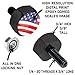 Tricktoppers Hex Head Vivid Black Billet Aluminum Universal Motorcycle License Plate Frame Fastener Tag Bolt Kit with High Resolution Gloss Graphics - Military Veteran USMC Marines EGA (2 Pcs)