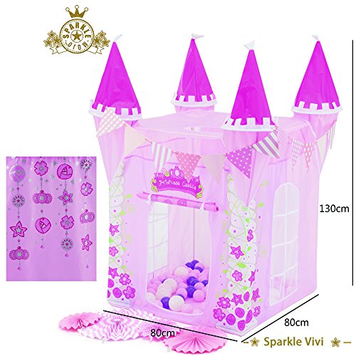 Bestmart INC Princess Castle Play Tent Designer's Play Outdoor House Play Hut Children's Play Tunnels - Thumbnail 3