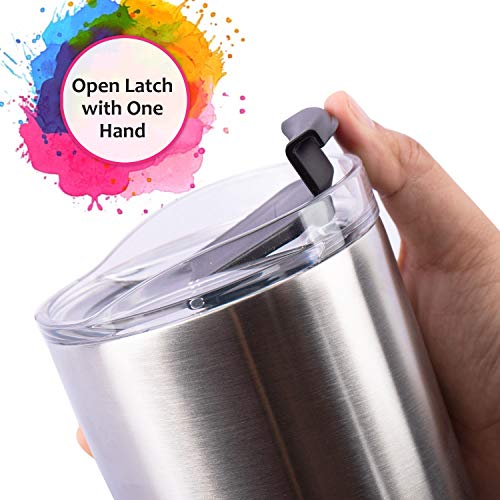 DSCVR 2Piece Enhanced Tumbler Replacement Lid Spill Proof, Shatter