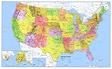 48x78 United States Classic Laminated Wall Map Poster