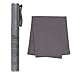 Eye Glasses Cleaning Kit for Lenses and Screens | (1) Eyeglass Cleaner Spray 8 ml Bottle + (1) Soft Premium Microfiber Cloth | for Eyewear, Sunglasses, Camera Lenses, Smartphones, and Tablets | Grey