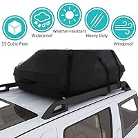 Moroly Car Top Carrier Waterproof Rooftop Cargo Carrier Bag Includes Heavy Duty Straps for Vehicle Car Truck SUV Vans,Travel Cargo Bag Box Storage Luggage (15 Cubic FEET(41" x 35" x 17"))