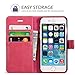 iPhone 6s/6 Case, iPhone 6s/6 Wallet Case, TUCCH Premium PU Leather Flip Folio Wallet Case with Card Slot, Cash Clip, Stand Holder and Magnetic Closure, Pink