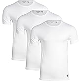 Life is Good Mens Undershirts - 3 Pack Breathable Cotton Mens Shirts Crew Neck & V Neck Undershirts for Men (Sizes: S-XL)