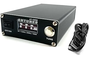 ANTUNER AT100M 100W Antenna Tuner for Built-in Standing Wave Meter for HF Radio 1.8MHz-30MHz