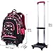 Rolling Backpack for Girls, COOFIT Backpack with Wheeled for Girls Laptop Backpack with Wheeled Roller Backpack