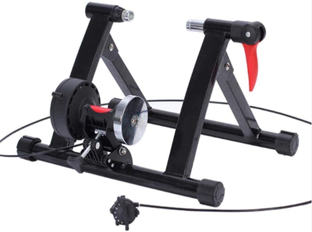 FUGEGE Indoor Bike Trainer, Eexercise Bicycle Foldable Turbo Trainer, Bike Exercise Stand for Road and Mountain Bikes Roles (20-22 Inch Wheels)