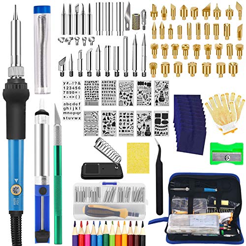141PCS Wood Burning Kit Adjustable Temperature Wood Burning Tool