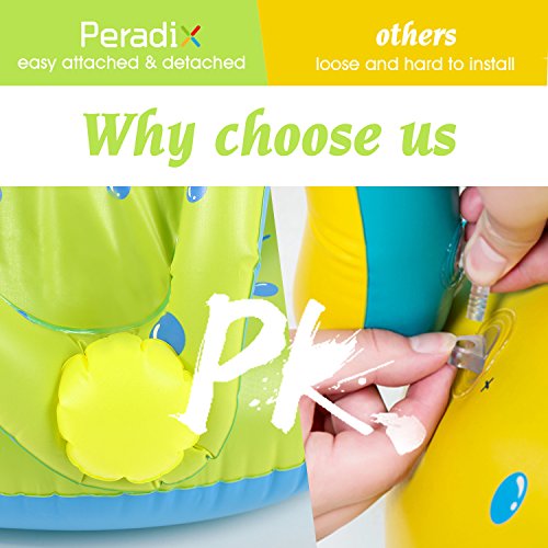 Peradix Baby Float Water Toys with Inflatable Canopy Sunshade Swimming Pool Boat Floating Ring (Apple Green)