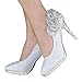 getmorebeauty Women's Rose Flower Crystal Glitter Wedding Shoes