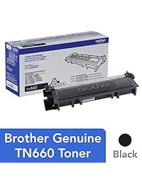 Cartucho de tóner Brother TN660, tóner negro de recambio, rendimiento de páginas de hasta 2,600 páginas, cartucho de reposición de   Dash
