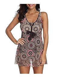 Bañador de dos piezas para dama con estampado floral