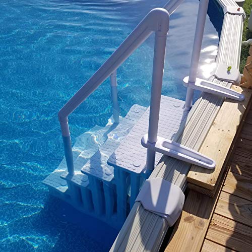 XtremepowerUS 32 Inch Safety Step Above Ground Swimming Pool Ladder /W