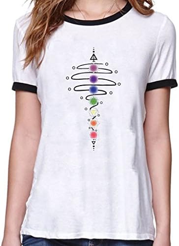 VetiVer Women's Chakra Modulator Tee Shirt Small White