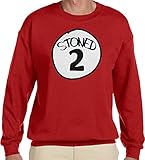 Amdesco Men's Stoned 2 Crewneck Sweatshirt, Red 2XL
