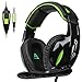 SUPSOO G813 Xbox one Gaming Headset 3.5mm Stereo Wired Over Ear Gaming Headset with Mic&Noise Cancelling & Volume Control for Xbox One/PC/Mac/PS4/Nintendo/Phone (Black&Green)