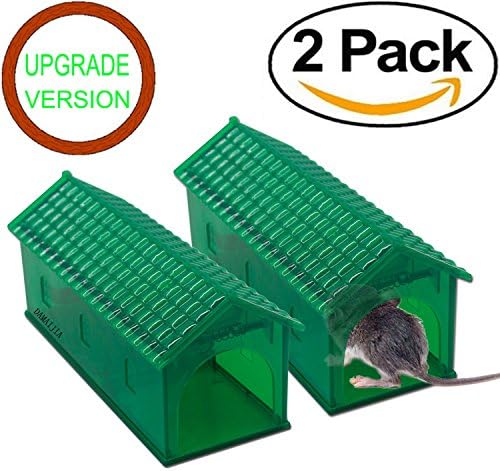DAMAIJIA 2 Pack [UPGRADED VERSION] Humane Mouse Trap Capture No Kill and Release Mice Rats, Small Squirrels Rodents Safe around Children &amp; Pets