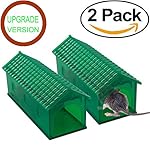 DAMAIJIA 2 Pack [UPGRADED VERSION] Humane Mouse Trap Capture No Kill and Release Mice Rats, Small Squirrels Rodents Safe around Children & Pets