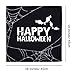 Jetec 4 Pieces Halloween Pillow Case 18x18 Inch Set of 4 Throw Cushion Cover Linen Pillow Happy Halloween Linen Sofa Bed Throw Cushion Cover Decoration