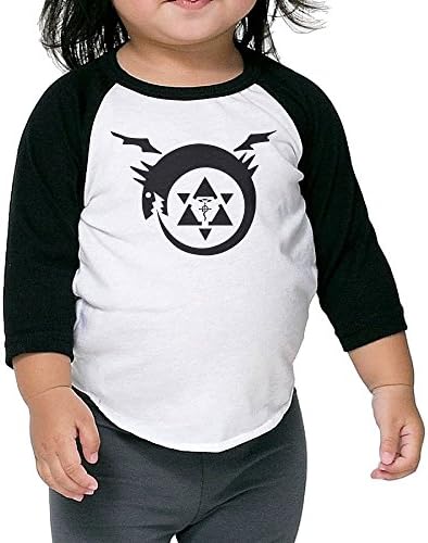 Baby Unisex 3/4 Sleeve Fullmetal Alchemist Logo Baseball Shirts