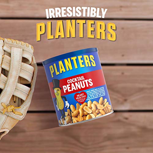 PLANTERS Salted Cocktail Peanuts, 16 oz. Resealable Jar Cholesterol