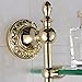 Leyden Wall Mount Glass Shelf，Gold Bathroom Shelf with Towel Bar TI-PVD Brass Material Double Layer