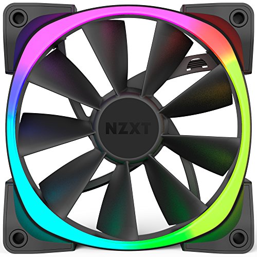 NZXT AER RGB120 Series 120 mm RGB LED Fan - Black (Pack of 3)