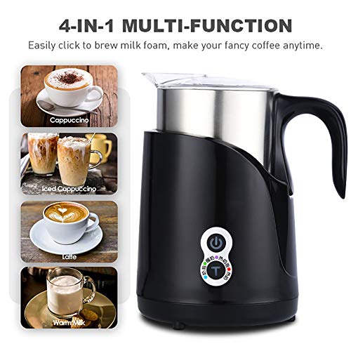 XIAOFEI 4 in 1. Elektrisch Milch Fröhlich Kalt Heiß Milchaufschäumer Latté Cappuccino Schokolade Völlig Abnehmbar… – Bild 3