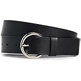Vince womens 1 Inch Flat Ring Belt With Heat Crease